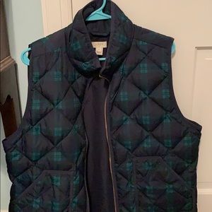 Plaid J Crew vest